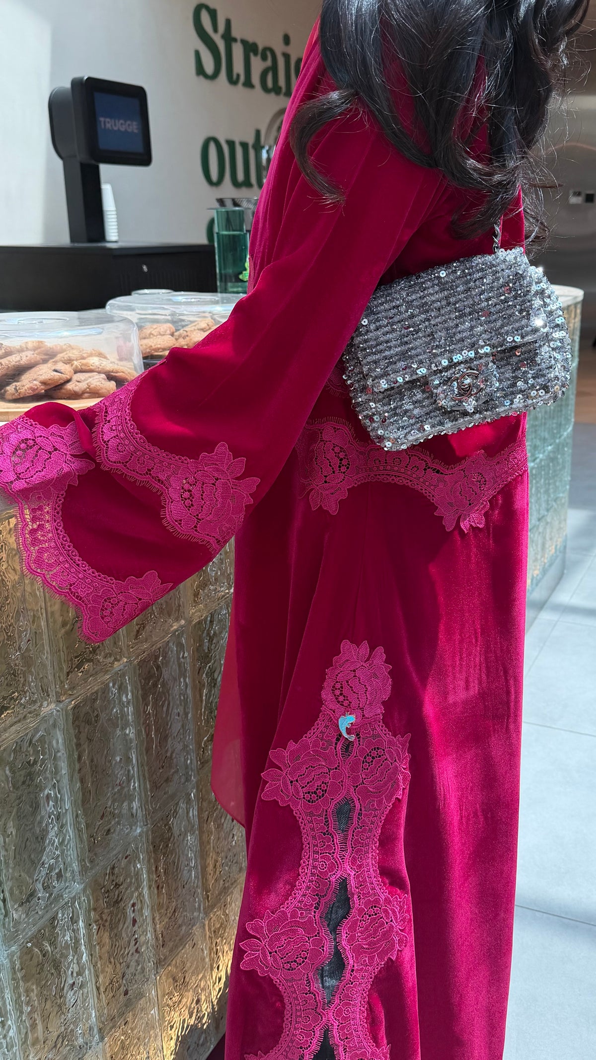 A Able Fushia Velvet