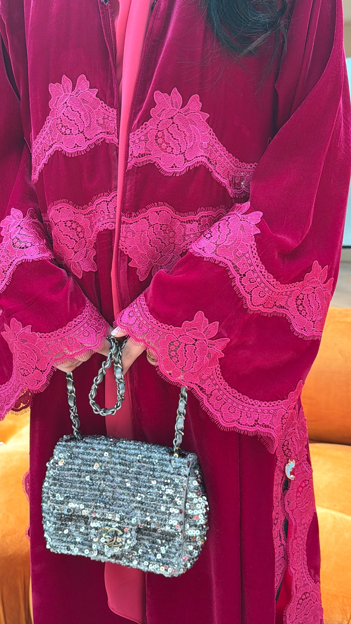 A Able Fushia Velvet